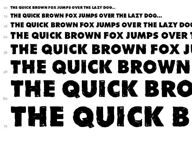 Divisible Invisible font waterfall